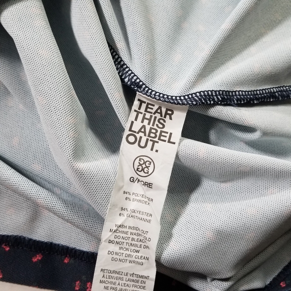 G/Fore Golf Polo Mens Large Navy Men Floral All Over Print Performance - Picture 6 of 8